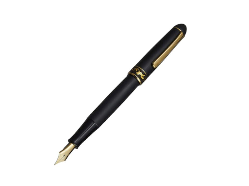 Platinum 3776 Pure Gold Zo-gan Fountain Pen, Resin, PTB-30000Z-96