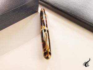 Platinum Celluloid Fountain Pen Tortoise Gold Trims - PTB-30000S-62