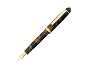 Platinum Celluloid Fountain Pen Tortoise Gold Trims, PTB-35000S-62