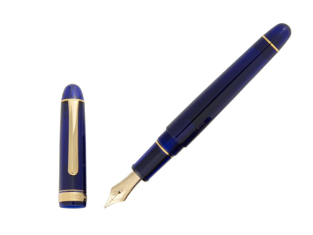 Platinum Century Chartres Blue Fountain Pen, Resin, PNB-15000A-51