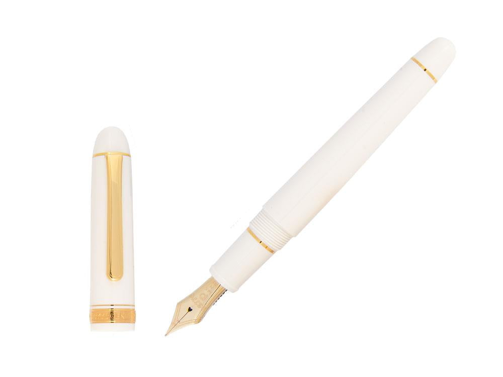 Platinum Century Chenonceau White Fountain Pen, Resin, PNB-15000A-2