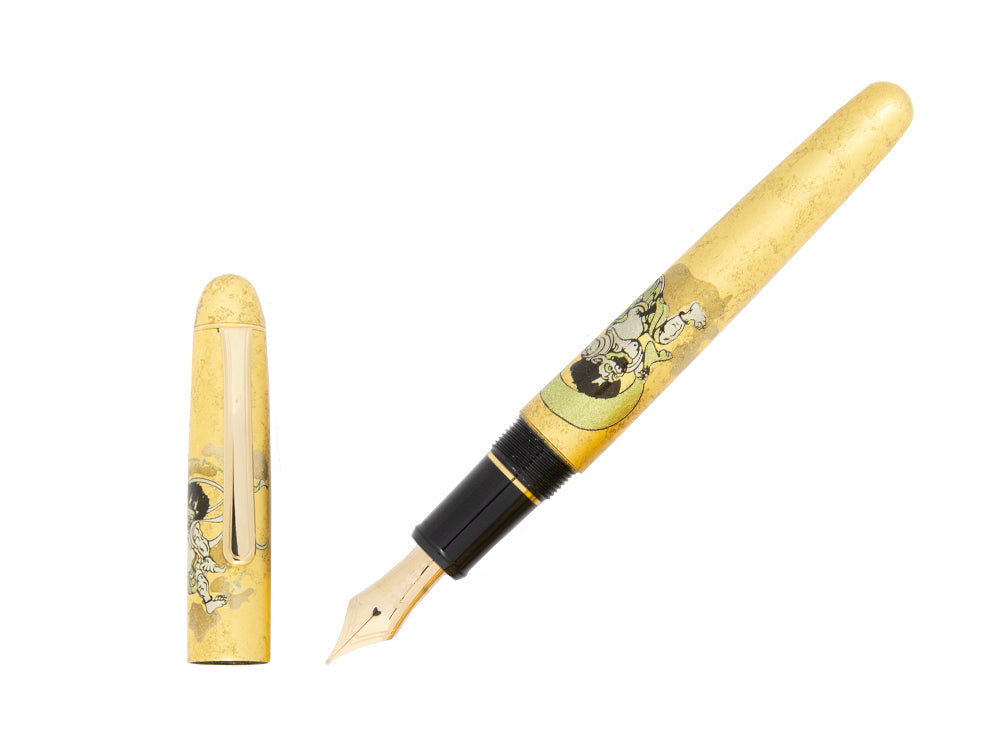 Platinum Kanazawa Maki-e Fujin Raijin Fountain Pen, PNB-35000H-3 Nib Sizes: Medium Broad