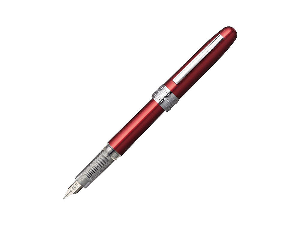 Platinum Plaisir Fountain Pen, Anodized aluminium, Red, PGB-1000-70