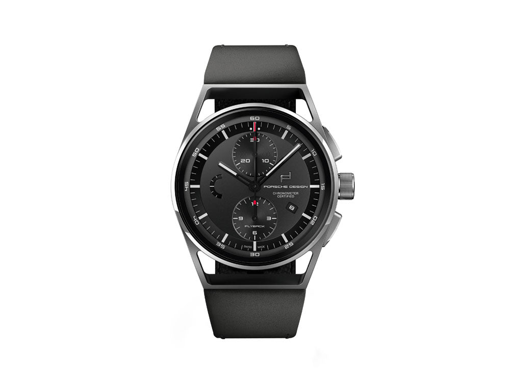 Porsche Design 1919 Chronotimer Flyback Automatic Watch Black & Leather