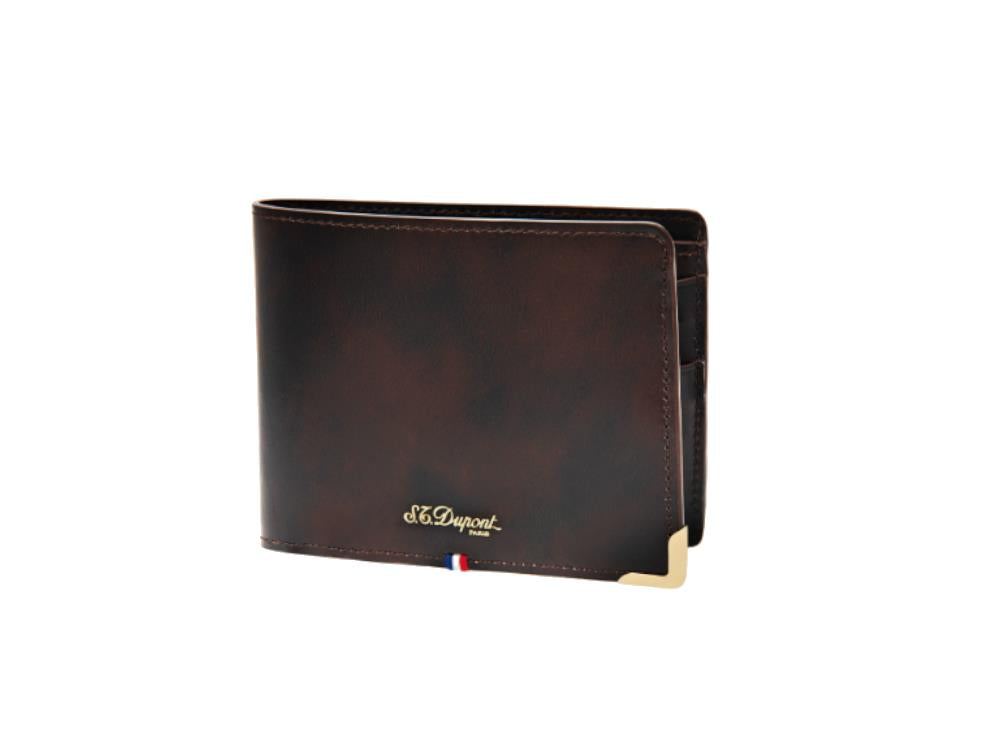 S.T. Dupont Atelier Cloudy Wallet, Brown, Leather, 6 Cards, 190453