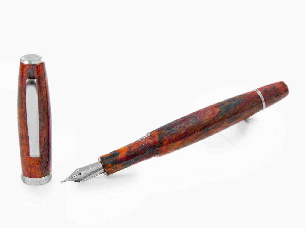 Scribo La Dotta Turrita Fountain Pen,18K, Limited Edition, DOTFP09RT1803