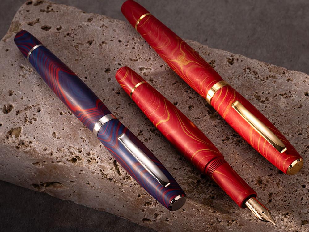 Scribo La Dotta Paradisus Fountain Pen, 18K, Blue, DOTFP25PL1803