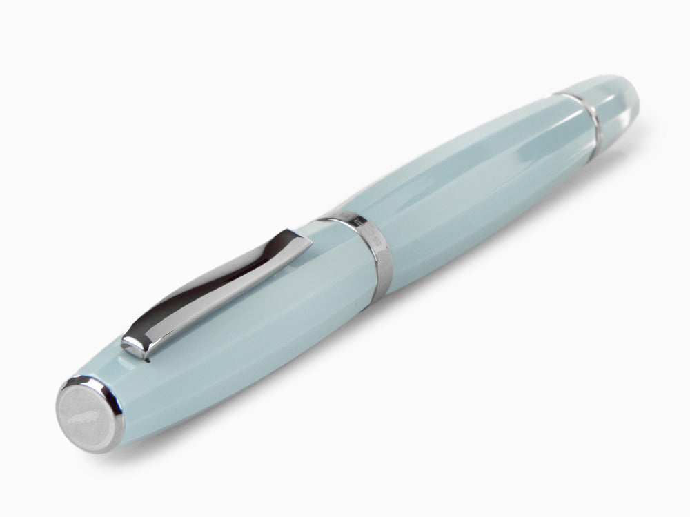 Scribo Feel Fountain Pen, Blue Resin, Ruthenium, Flex nib, FEEFP03RT1403