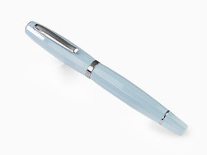 Scribo Feel Fountain Pen, Blue Resin, Ruthenium trim, FEEFP03RT1803