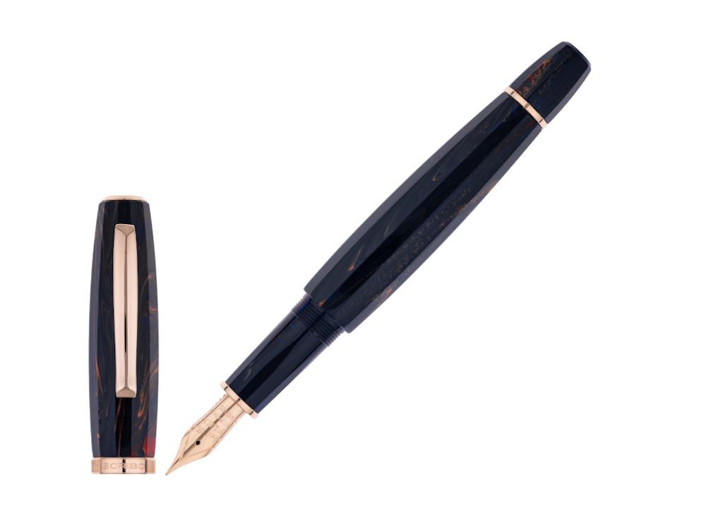 Scribo Feel Blu Califfo Fountain Pen, 14K, Limited Edition FEEFP31RG1403