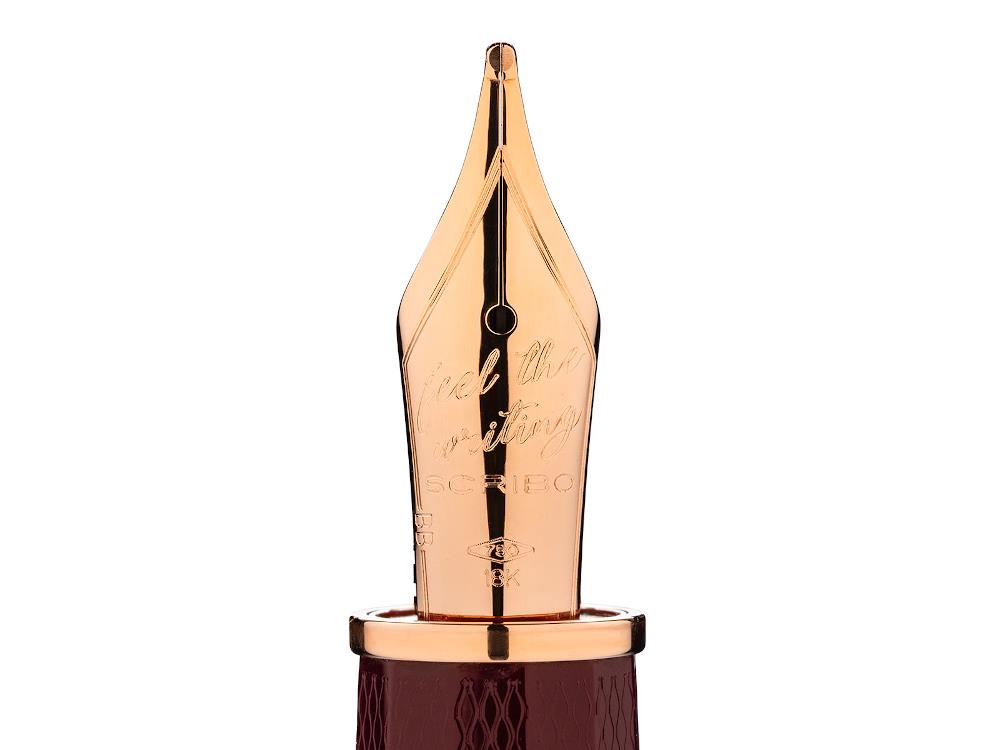 Scribo Feel Dandy Velvet Fountain Pen, 14K Rose gold, FEEFP43RG1403