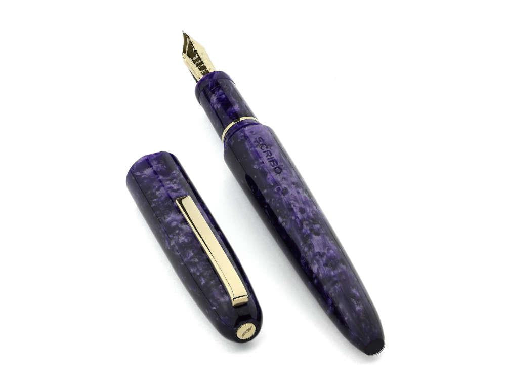 Scribo Piuma Ametista Fountain Pen, 14K, Limited Edition, PIUFP14YG1403