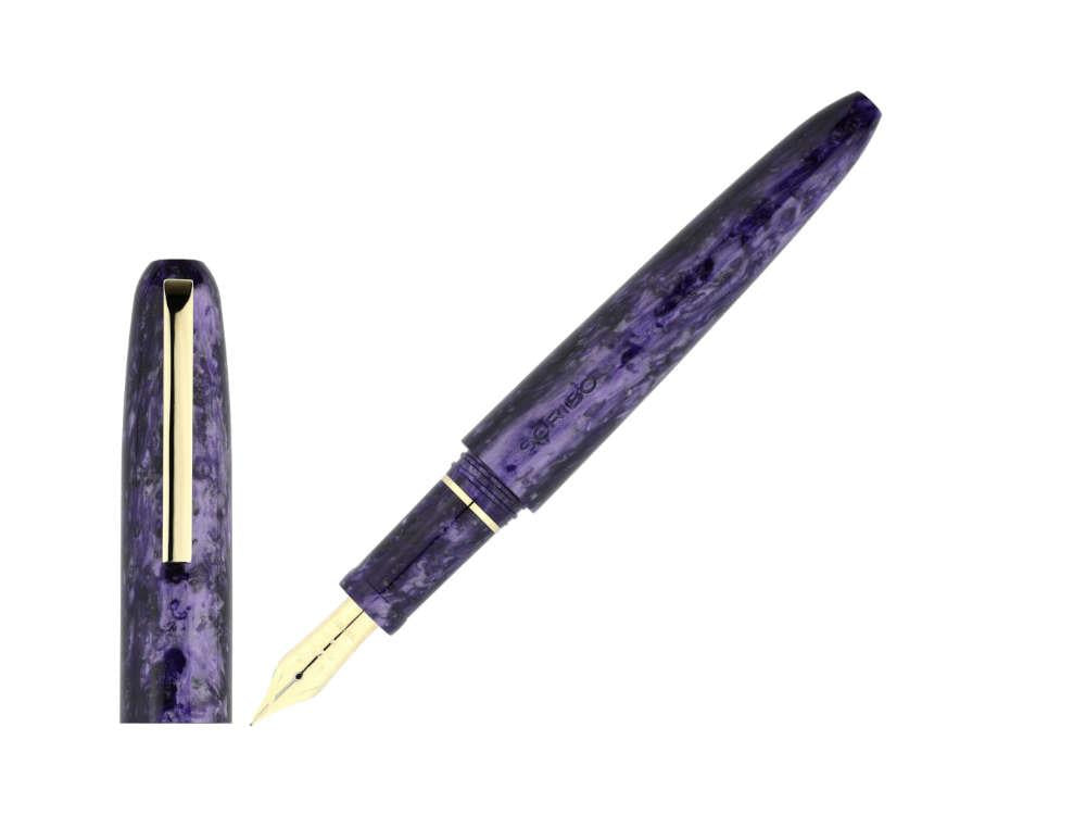 Scribo Piuma Ametista Fountain Pen, 18K, Limited Edition, PIUFP14YG1803