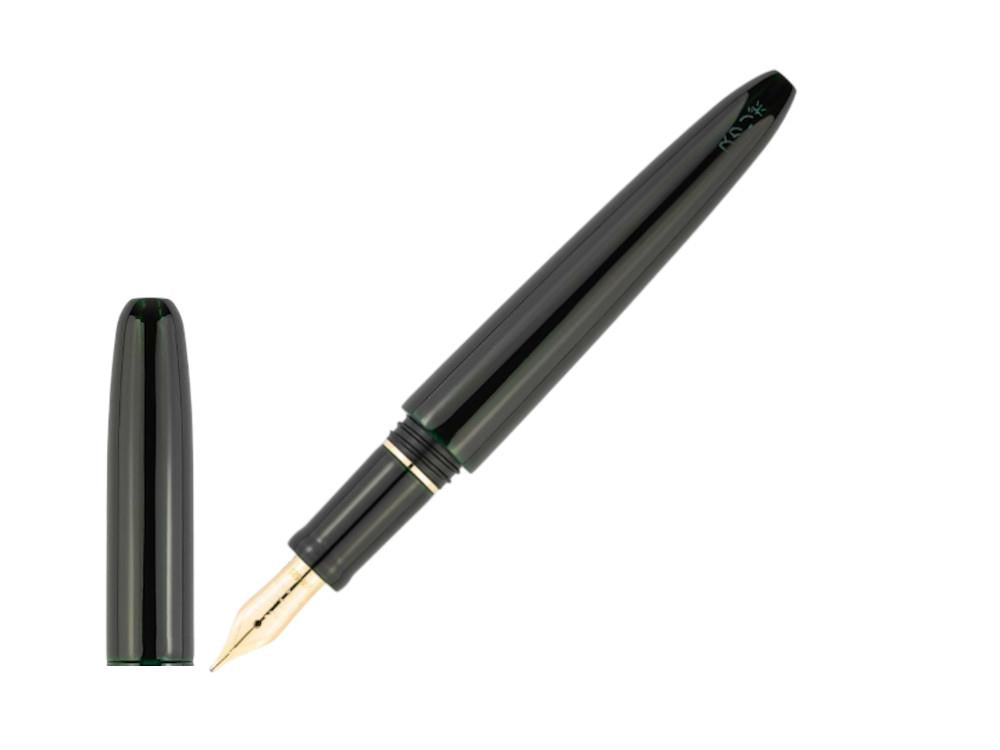 Scribo Piuma Hane Kuro Tameduri Fountain Pen,14k Gold, PIUFP25YG1403
