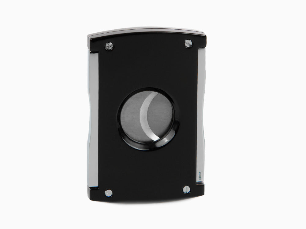 S.T. Dupont Maxijet Cigar Cutter, Chrome, Black, 003265