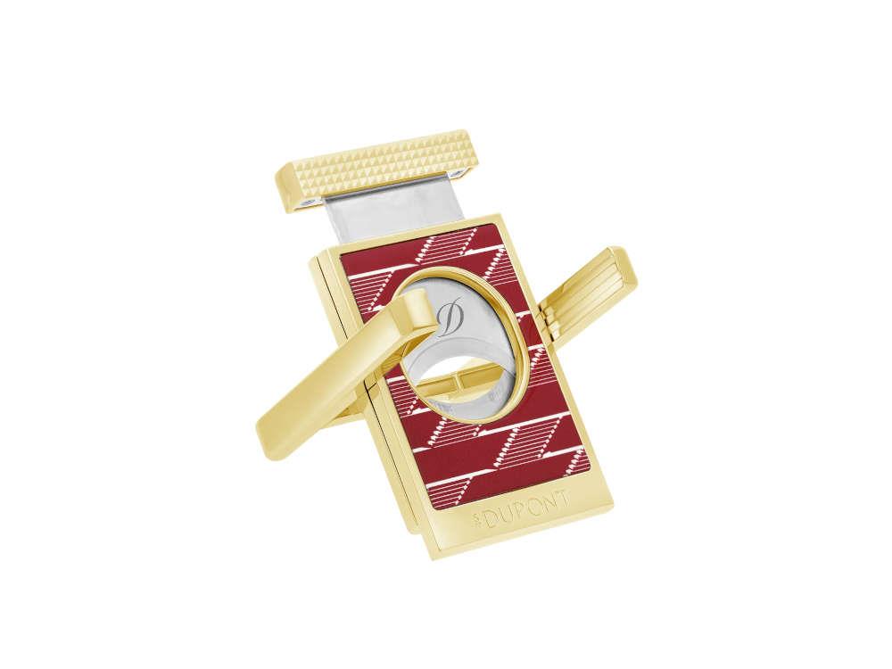S.T. Dupont Monogram 1872 Cigar Cutter, Metal, Burgundy, Limited Edition, 003478