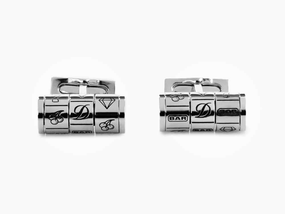S.T. Dupont Line D Gamble Cufflinks, Palladium, 005748