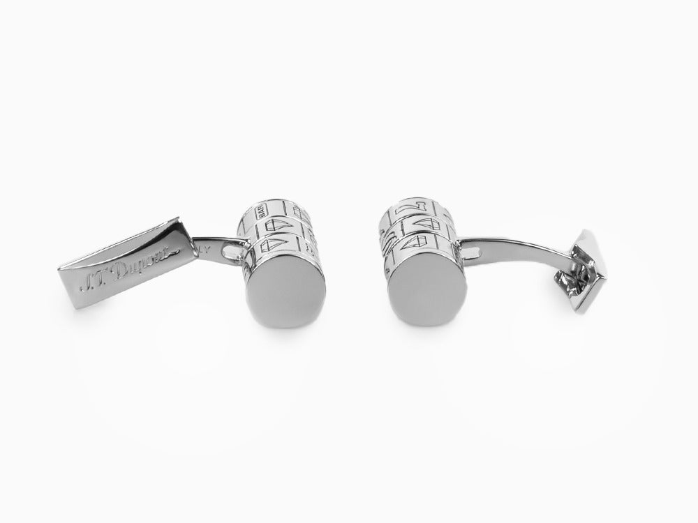 S.T. Dupont Line D Gamble Cufflinks, Palladium, 005748