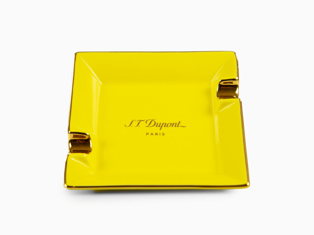 S.T. Dupont Mini Vanilla Ashtrays, Porcelain, Yellow, 006280