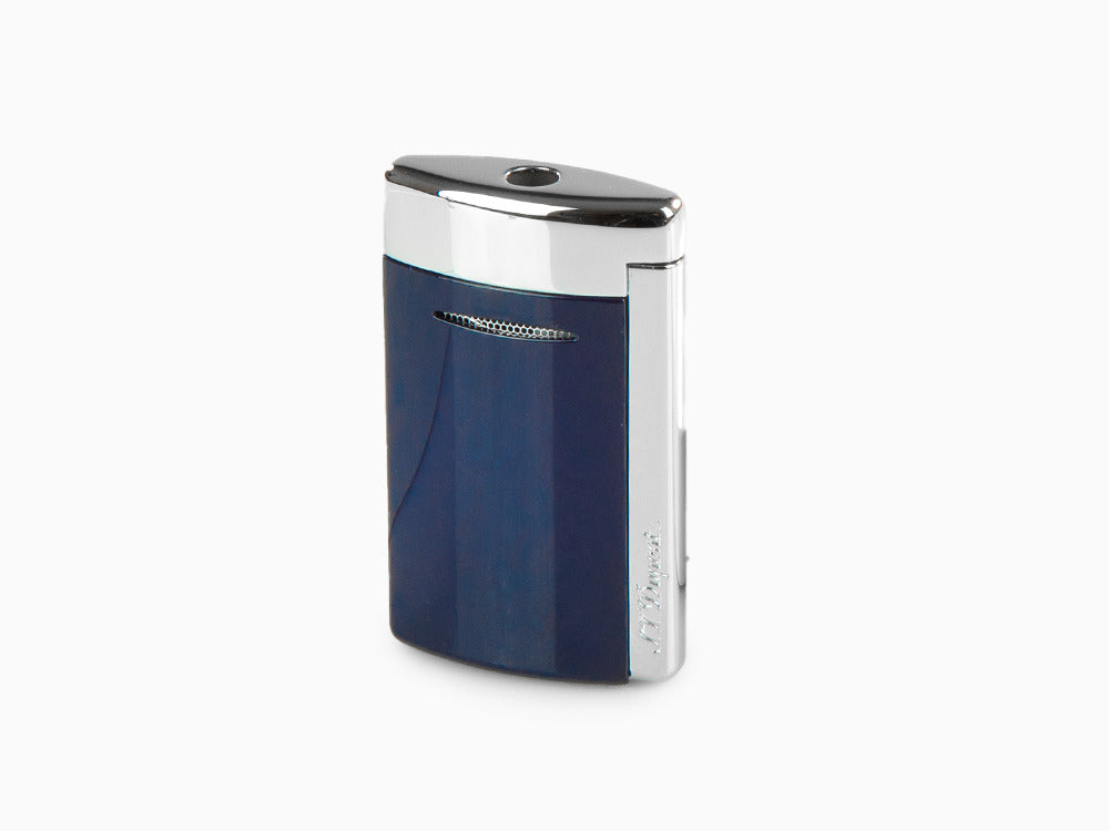 S.T. Dupont Minijet Lighter, Chrome, Lacquer, Blue, 010801