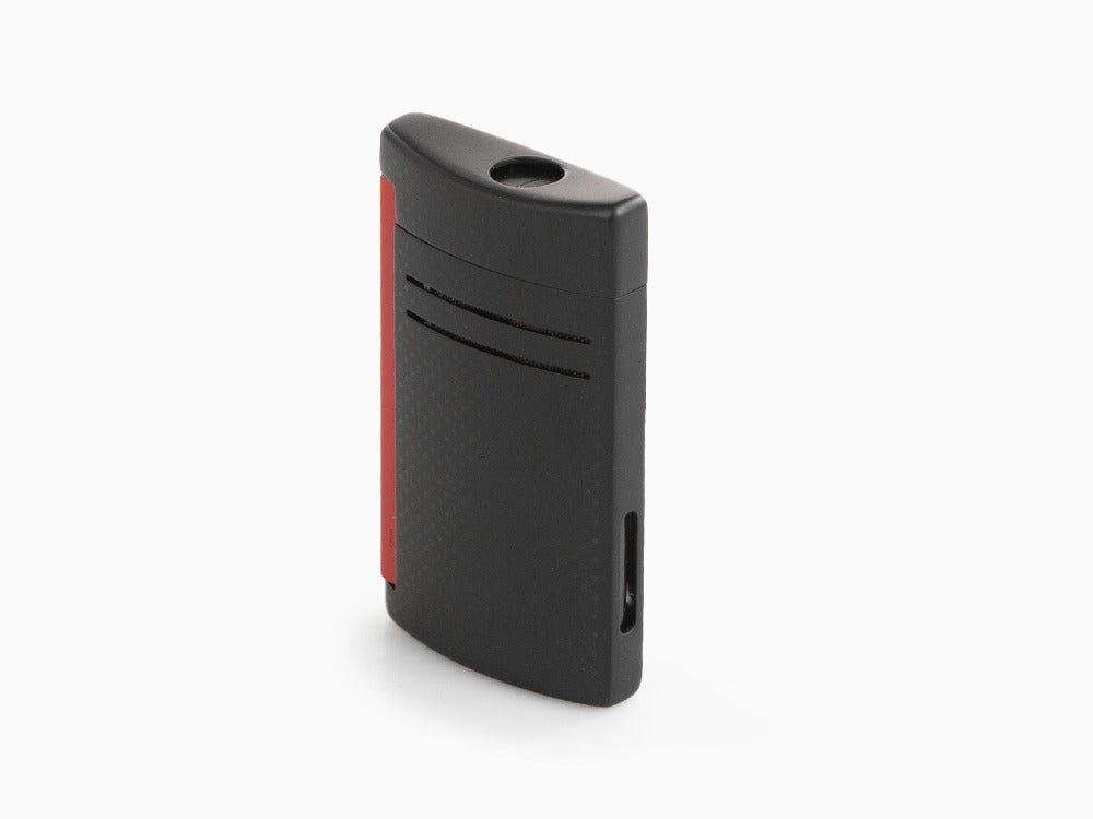 S.T. Dupont Maxijet Lighter, Chrome, Red/Black Matte, 020160N