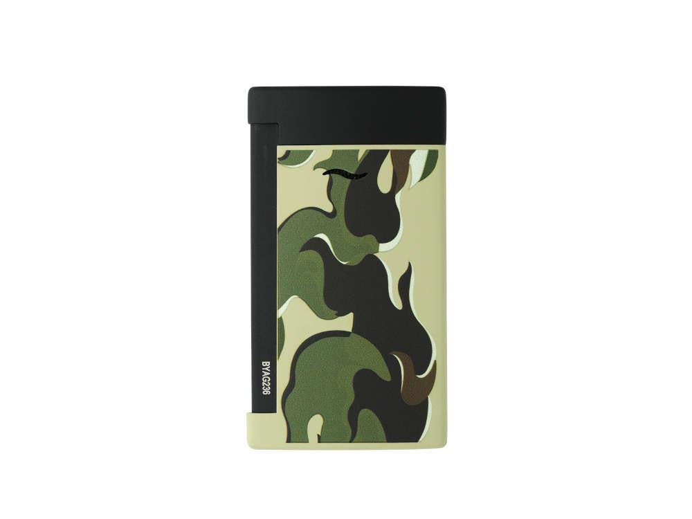 S.T. Dupont Slim 7 Camo Lighter, Metal, PVD, Green, Limited Edition, 027750G