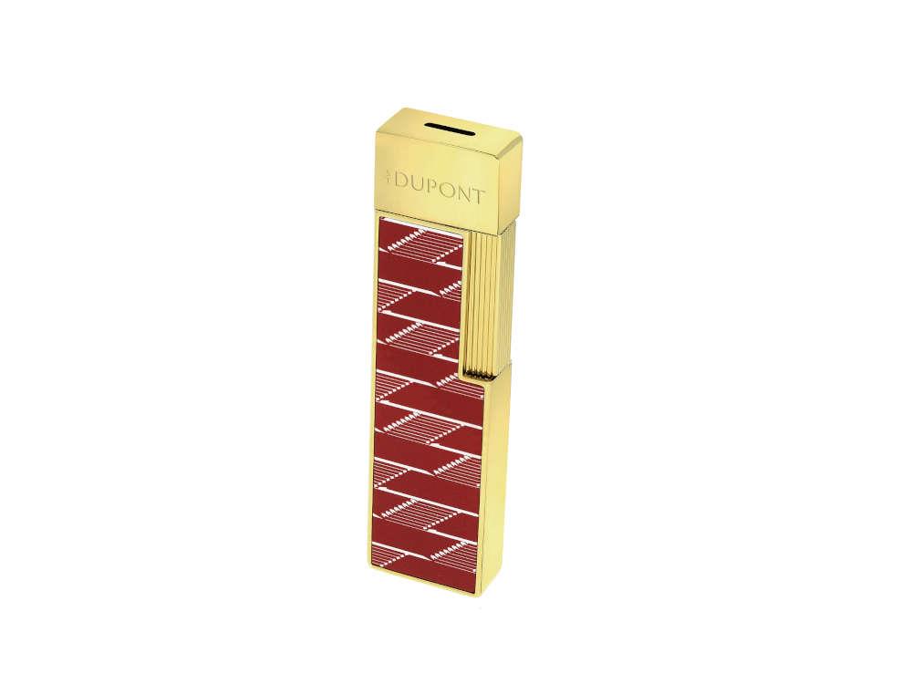 S.T. Dupont Twiggy Monogram 1872 Lighter, Burgundy, Limited Edition, 030078