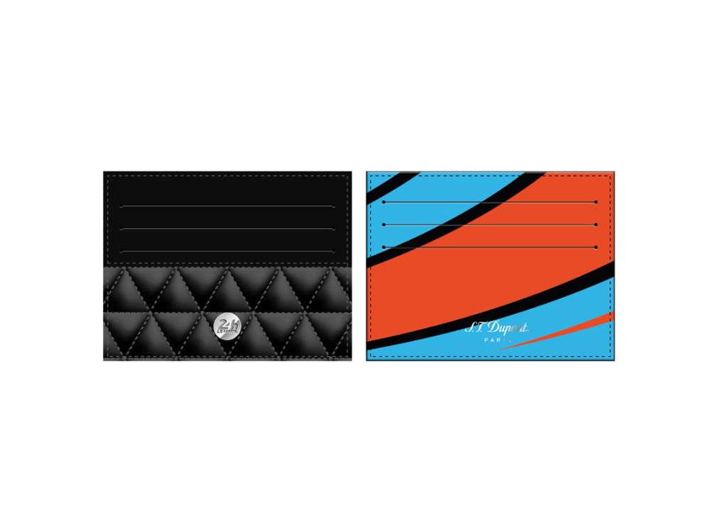 S.T. Dupont 24H Du Mans Credit card holder, Leather, Blue, 6 Cards, 161411