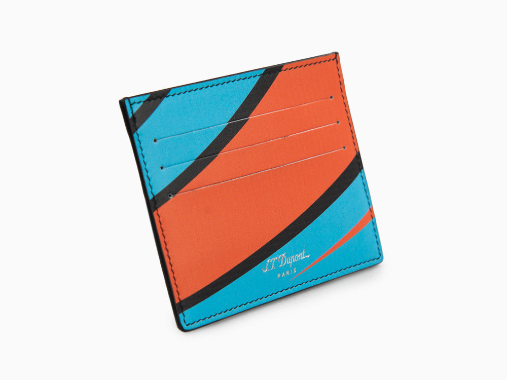 S.T. Dupont 24H Du Mans Credit card holder, Leather, Blue, 6 Cards, 161411