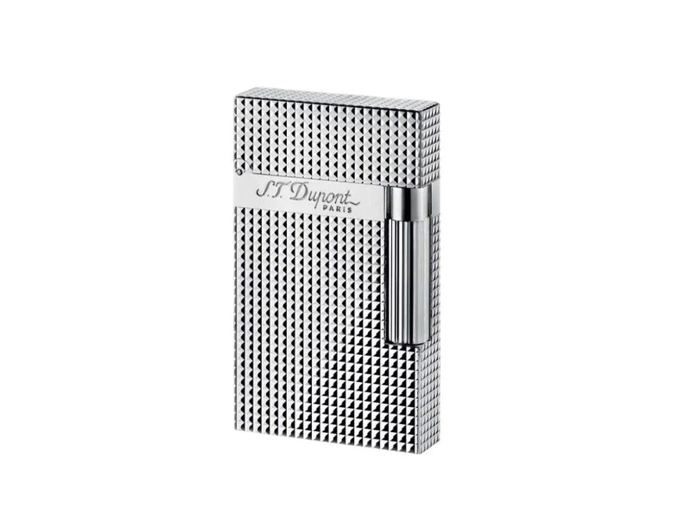 S.T. Dupont Ligne 2 Lighter, Silver Diamond Head, 016184