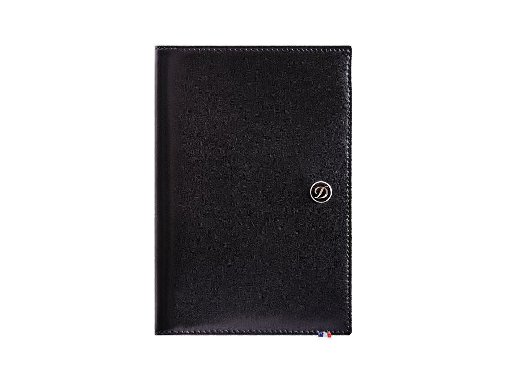 S.T. Dupont Line D Passport Cover, Leather, Black, 1 Card, 180012