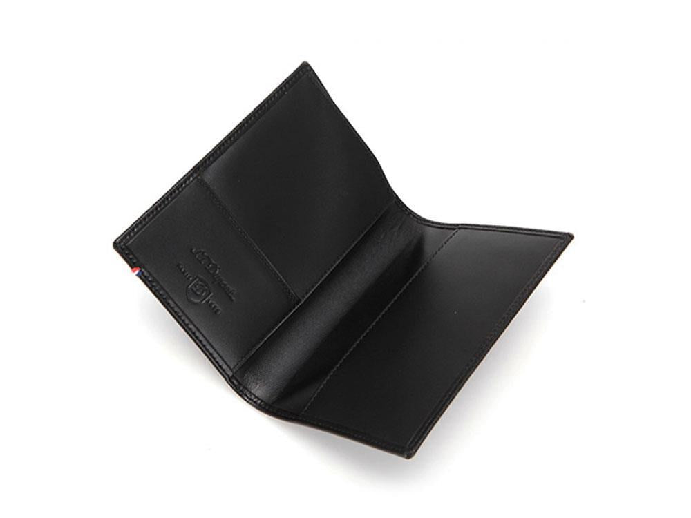 S.T. Dupont Line D Passport Cover, Leather, Black, 1 Card, 180012