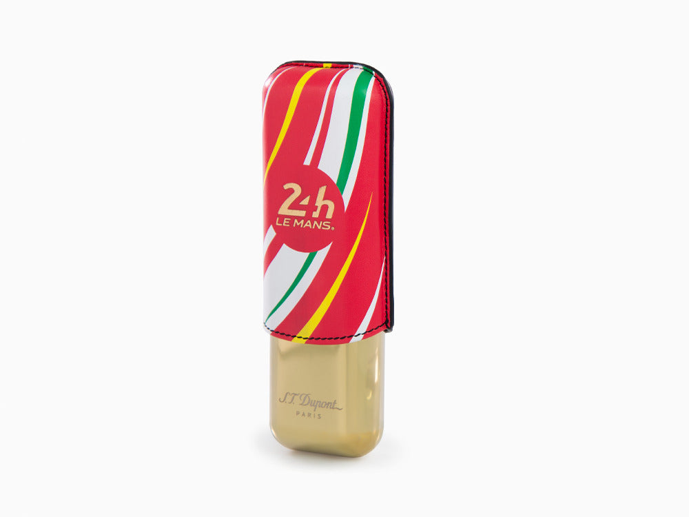 S.T. Dupont 24H Du Mans Double Cigar Case, Leather, Red, 183290