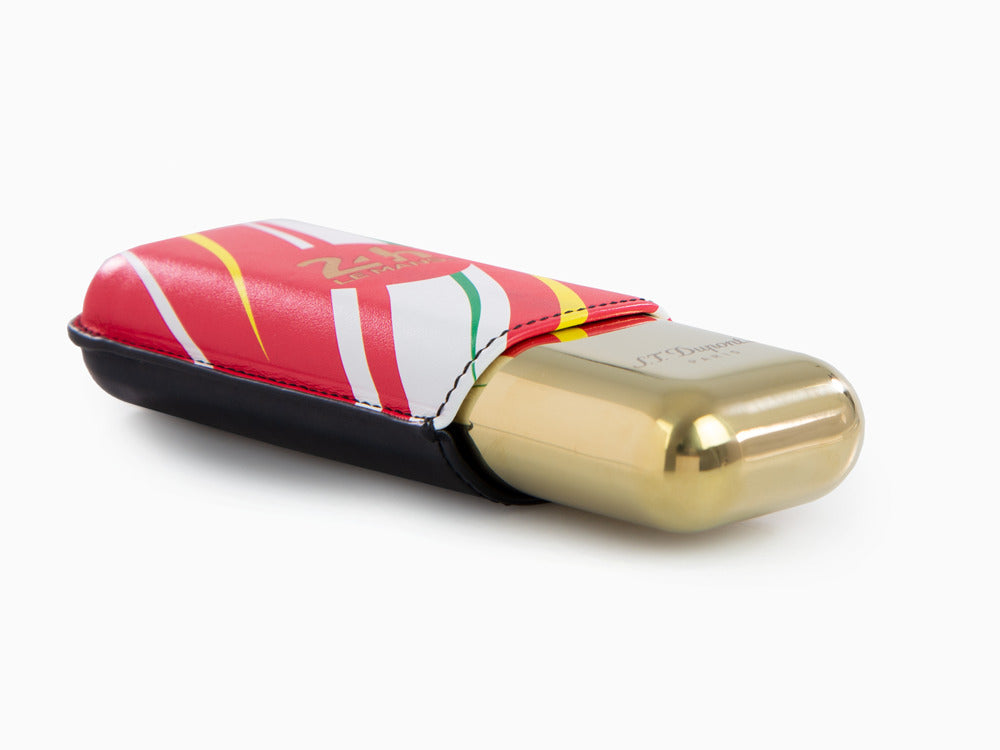 S.T. Dupont 24H Du Mans Double Cigar Case, Leather, Red, 183290