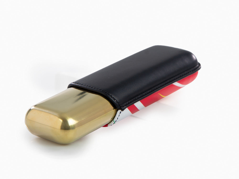 S.T. Dupont 24H Du Mans Double Cigar Case, Leather, Red, 183290