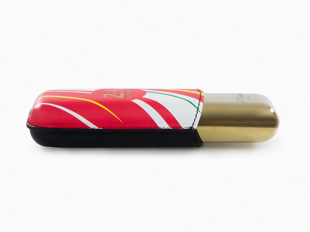 S.T. Dupont 24H Du Mans Double Cigar Case, Leather, Red, 183290