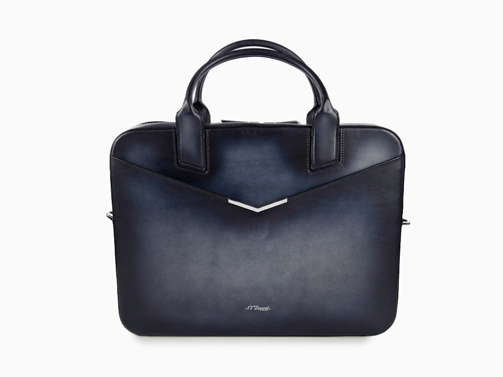 S.T. Dupont Le Grand Atelier Document case, Leather, Blue, Zip, 191365