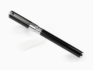 S.T. Dupont D-Initial Rollerball pen, Lacquer, Black, Chrome Trim, 262200