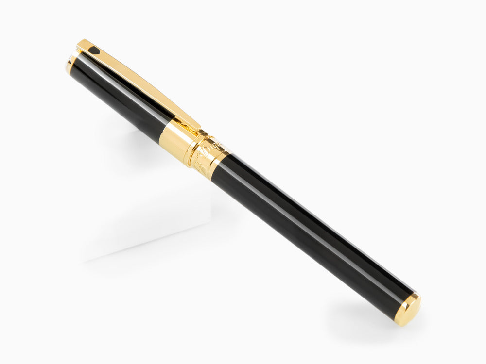 S.T. Dupont D-Initial Rollerball pen, Brass, Black, Gold trim, 262202