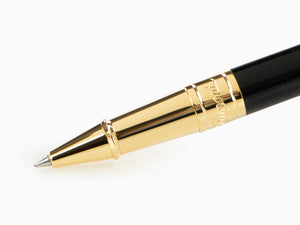 S.T. Dupont D-Initial Rollerball pen, Brass, Black, Gold trim, 262202