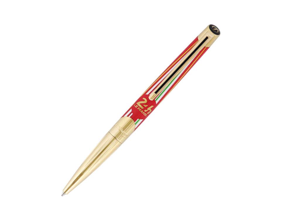 S.T. Dupont 24H Du Mans Défi Ballpoint pen, Palladium, Gold plated, Red, 405007