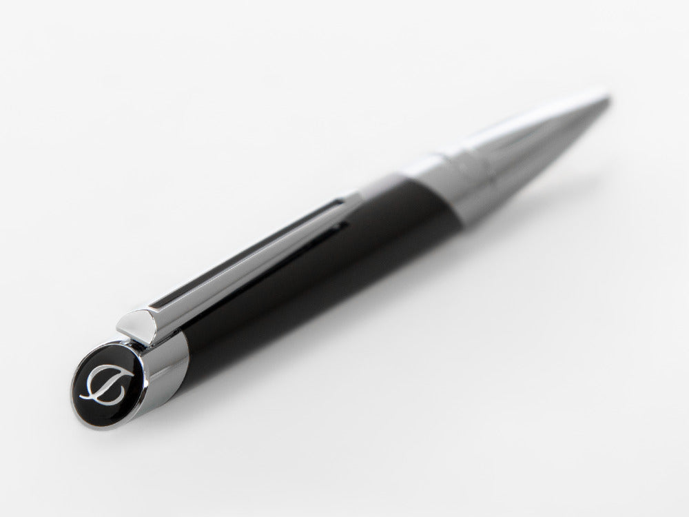 S.T. Dupont Défi Ballpoint pen, Lacquer, Chrome Trim, Black, 405706