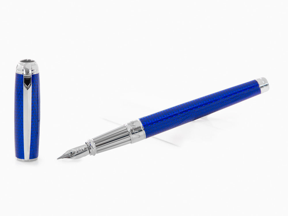 S.T. Dupont Line D Velvet Animation Ocean Blue Fountain Pen, 410001L