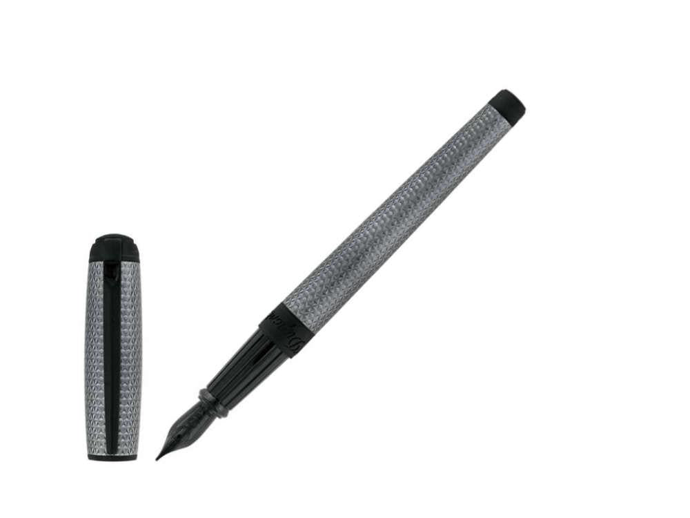 S.T. Dupont Line D Velvet Animation Graphite Fountain Pen, PVD, 410002L