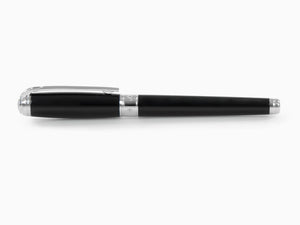 S.T. Dupont New Line D Large Fountain Pen, Lacquer, Black, Palladium
