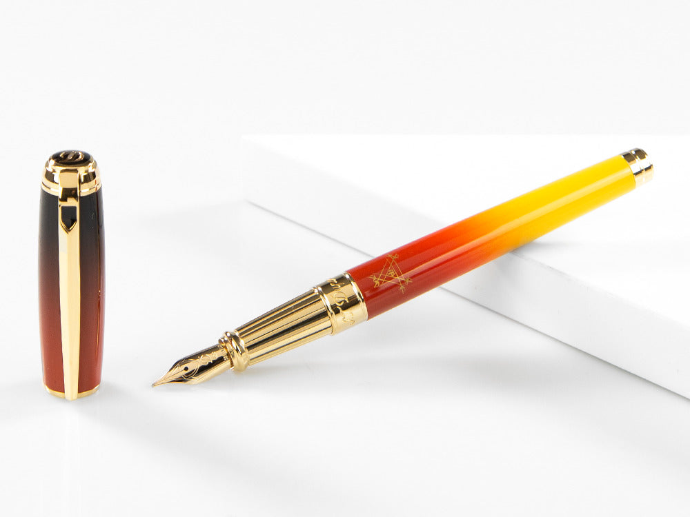 S.T. Dupont Line D Montecristo, Le Crépuscule Fountain Pen, Gold,410136L