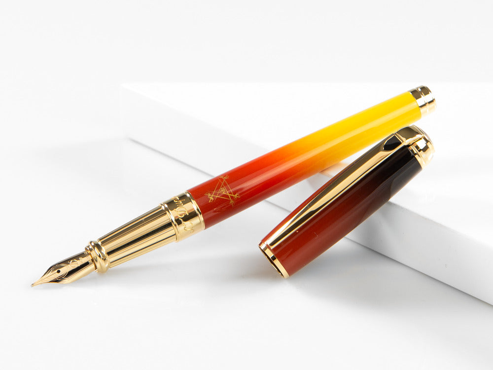 S.T. Dupont Line D Montecristo, Le Crépuscule Fountain Pen, Gold,410136L