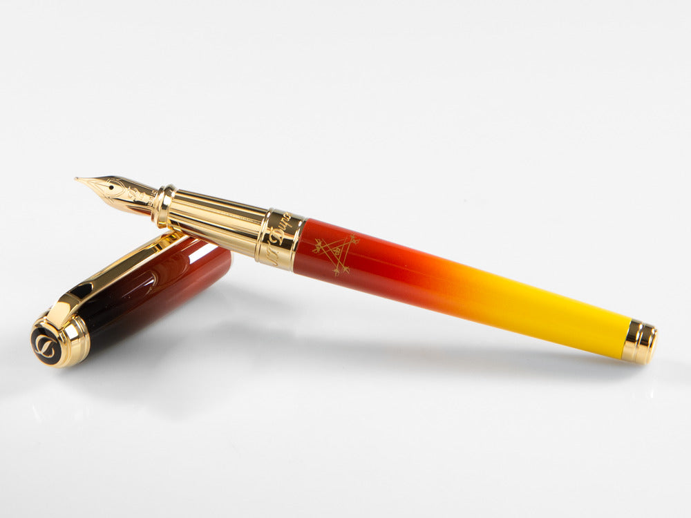 S.T. Dupont Line D Montecristo, Le Crépuscule Fountain Pen, Gold,410136L