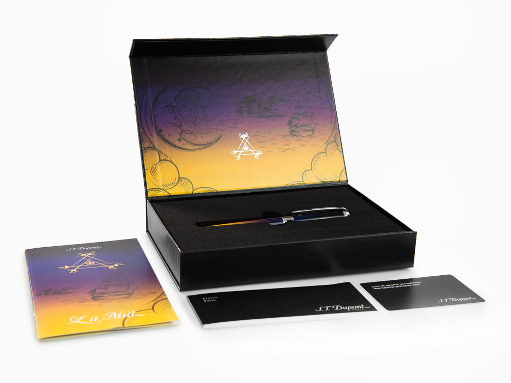 S.T. Dupont Line D Montecristo La Nuit Rollerball pen, Palladium trim, 412135L