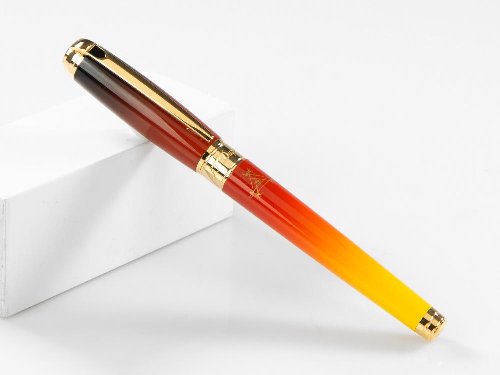S.T. Dupont Line D Montecristo, Le Crépuscule, Rollerball, Orange, Gold, 412136L
